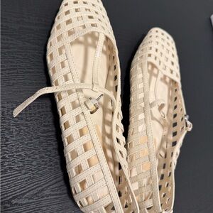 Dolce Vita Cream Woven Flats